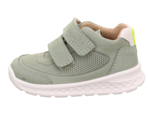 Superfit - Sneakersy Skórzane Breeze Jasnozielone 1-000379-7500 - bubutik.pl