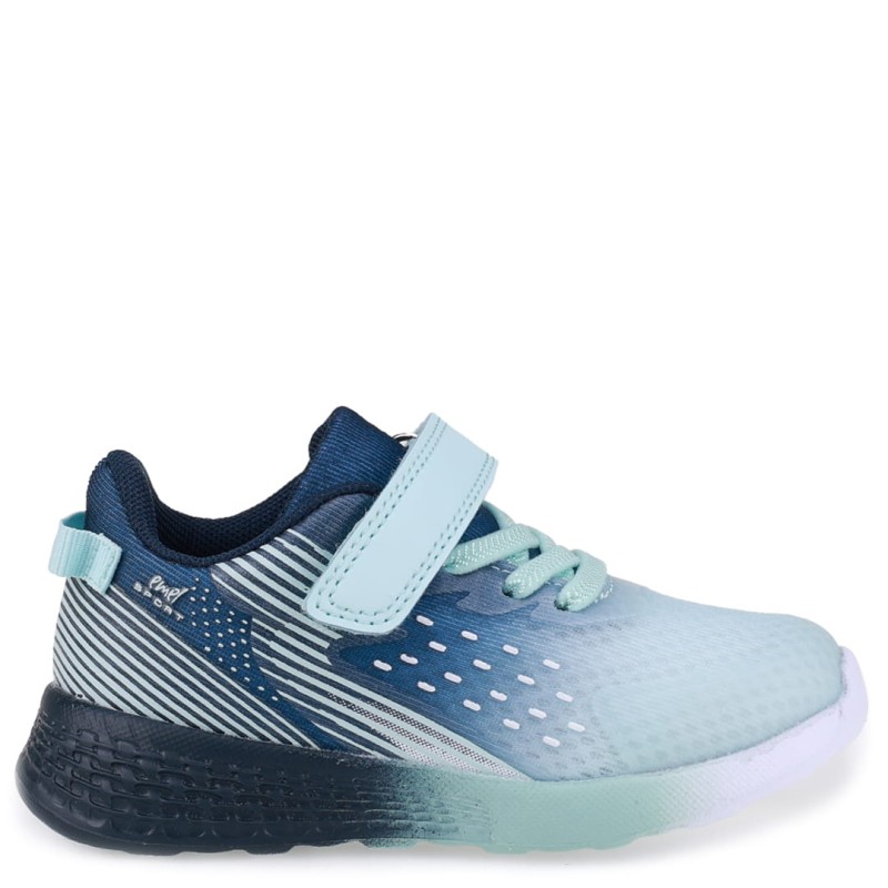 Emel Sport - Dzięcięce Sneakersy Granatowo-Miętowe Na Rzep E 4228 - bubutik.pl