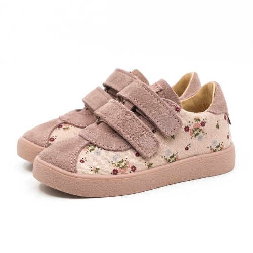 Mrugała - Półbuty Dziecięce Skórzane PIKO Rosa Bloom 20-25