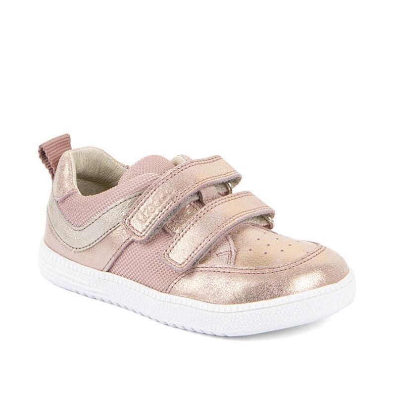 Froddo - Półbuty Zeru Loop Barefoot Pink/Gold G3130282-5 - bubutik.pl