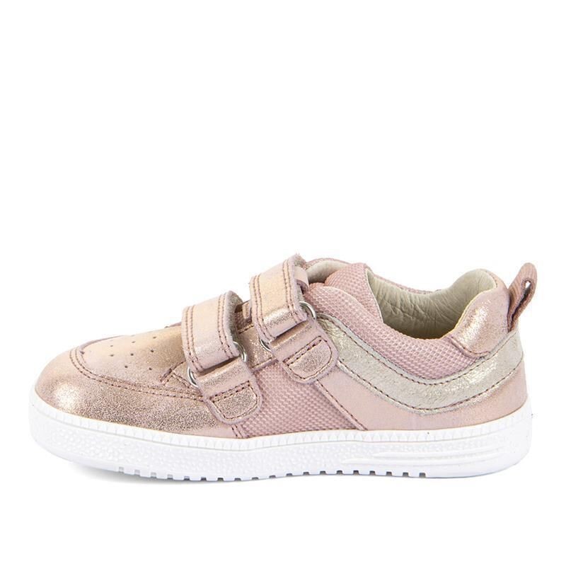 Froddo - Półbuty Zeru Loop Barefoot Pink/Gold G3130282-5 - bubutik.pl
