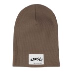 Minimiki - Cienka Czapka dziecięca Cześć Mocca