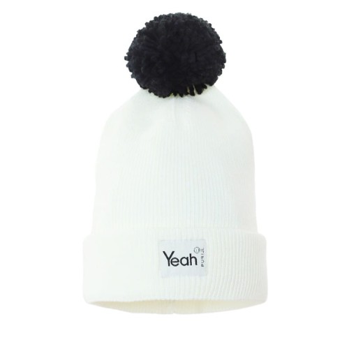 PUPILL AVA -  Czapka na zimę dla dziewczynki z pomponem cream