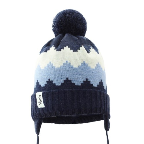 PUPILL CHARLES - Czapka wiązana z pomponem wełnianym