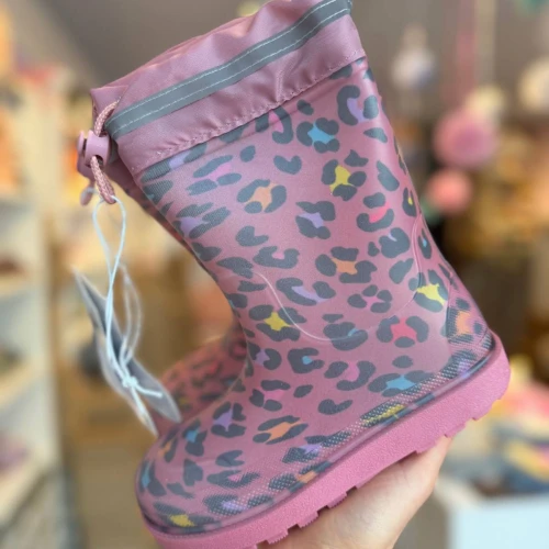 Playshoes - Kalosze Dziecięce Lekkie 180119-14 Leo Print Rosa