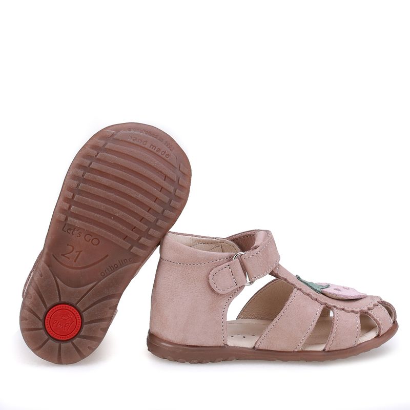 Emel - Sandałki Dziecięce Skórzane Roczki Z Truskawką Bali  ES 1214L-3 - bubutik.pl