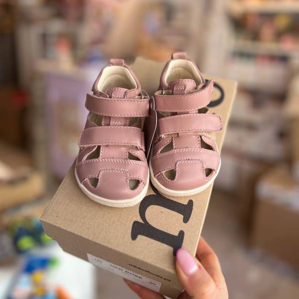 Mido - Skórzne Sandały Barefoot Old Rose 185/285 - bubutik.pl
