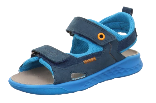 Superfit - Skórzane Sportowe Sandały Chłopięce Lagoon Midi 1-001040-8000 Blau/Orange