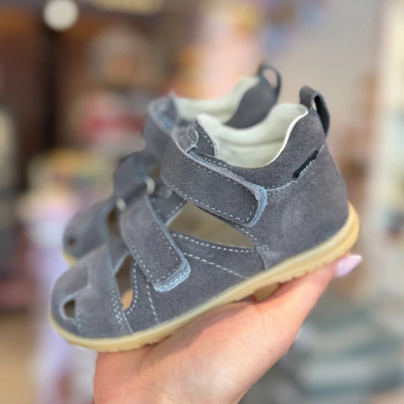 Mido - Sandały Dziecięce z Zakrytymi Palcami 163 Grafit - bubutik.pl