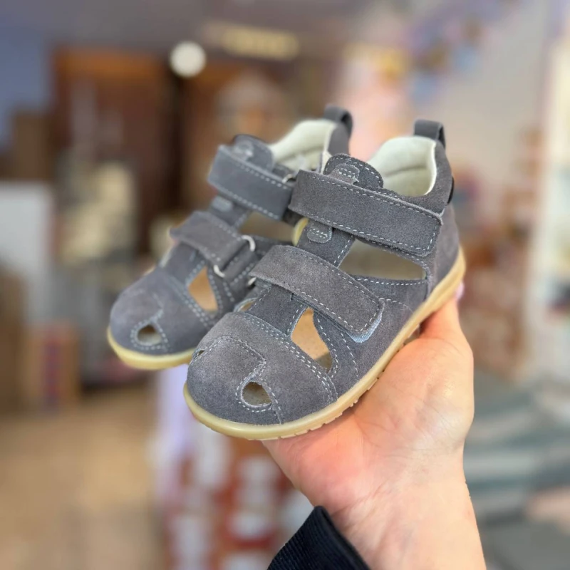 Mido - Sandały Dziecięce z Zakrytymi Palcami 163 Grafit - bubutik.pl