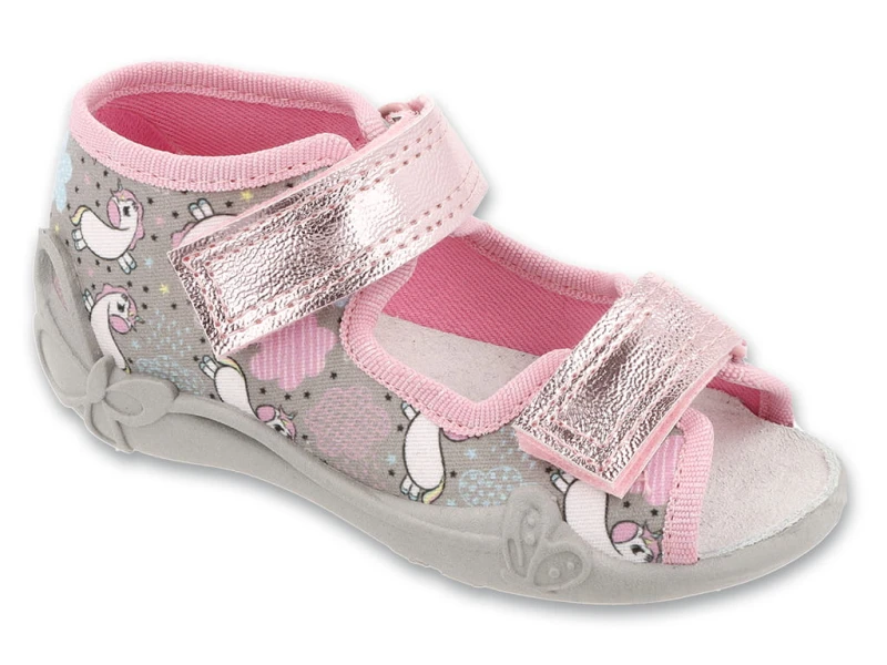 Befado - Kapcie dziewczęce Papi Jednorożce 342P073 - bubutik.pl
