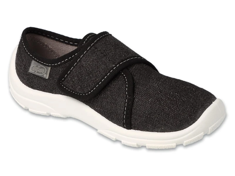 Befado - Kapcie Chłopięce Oddychające Danny 974X580N Czarne - bubutik.pl
