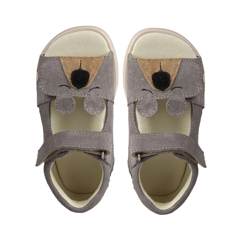 Mido - Sandały Dziecięce 61-04/71-04 Greige Miś - bubutik.pl