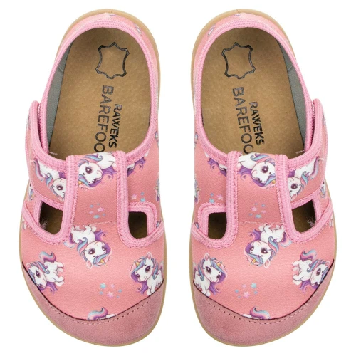 Raweks - Kapcie Barefoot Dla Dziewczynki Joy J02 Unicorn