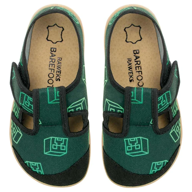 kapcie-dzieciece-buty-rozwojowe-barefoot-shoes-slippersdark-green-ciemno-zielone-minecrafit-play-gra-0.jpeg