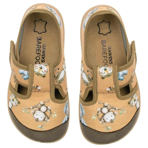 Raweks - Kapcie Barefoot Dla Chłopca Joy J06 Safari