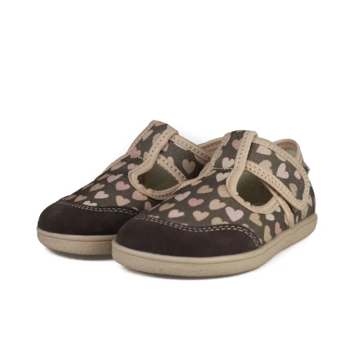 Mido - Kapcie Barefoot Brown Hearts 189/289 