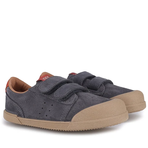 Igor - Skórzane Półbuty Barefoot Tennis Suede W10341-017 Blue Grey