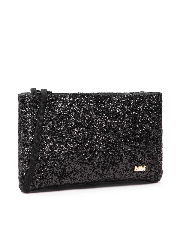 BIBI - Torebka dla dziewczynki 857370 Czarny Brokat - bubutik.pl