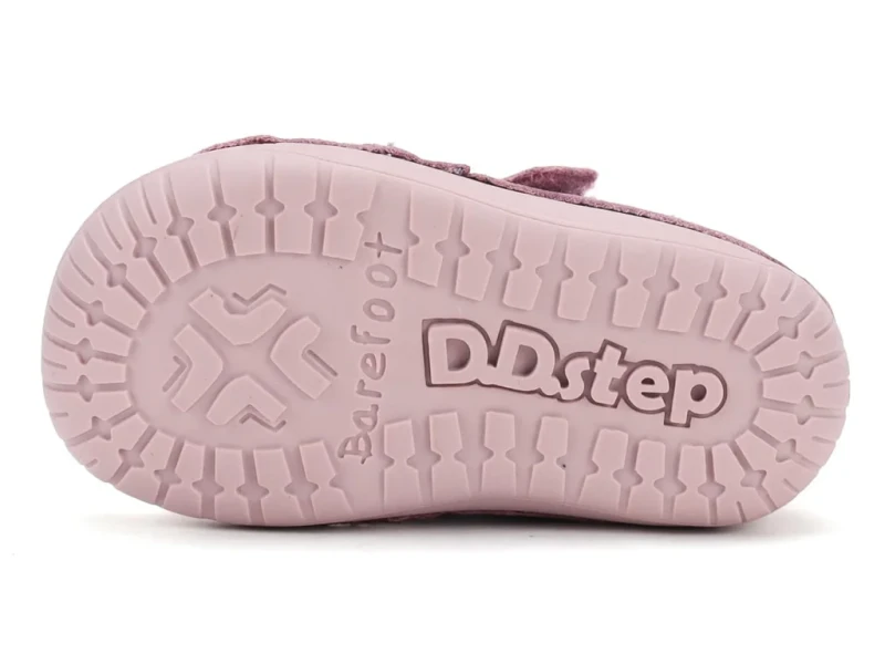 D.D. Step - Trzewiki Dziecięce Skórzane Barefoot S070-62659B Raspberry - bubutik.pl
