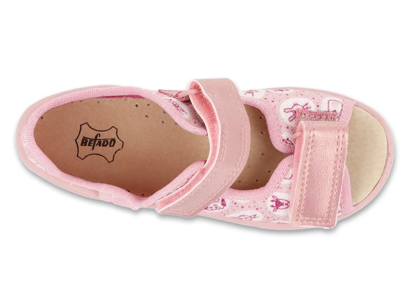 Befado - Kapcie Sandałki Dziewczęce Sunny 063X026 - bubutik.pl