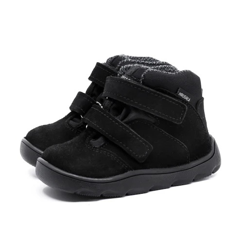 Mrugała - Trzewiki Dziecięce Ocieplane Wodoodporne Barefoot Madi Black 20-25 (2026)