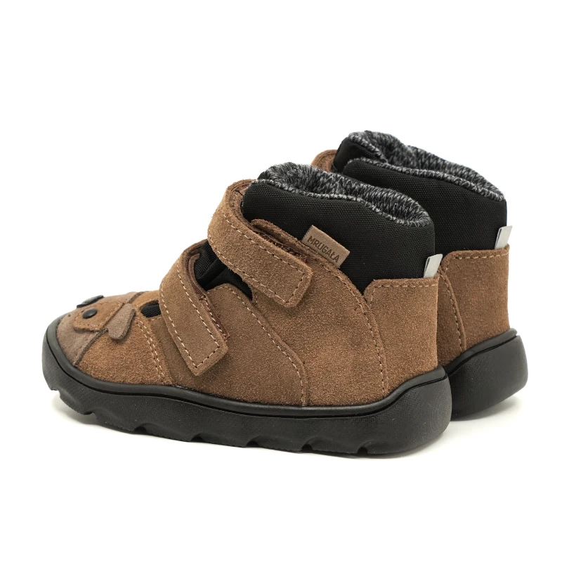 Mrugała - Trzewiki Dziecięce Ocieplane Wodoodporne Barefoot Neko Puppy Karmel - bubutik.pl