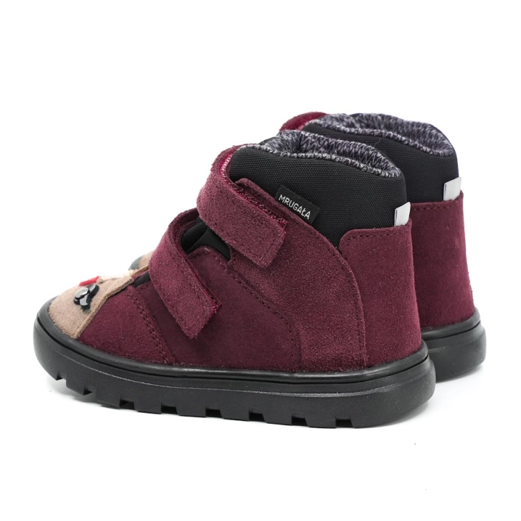 Mrugała - Trzewiki Wodoodporne Ocieplone Andy Pony Plum - bubutik.pl