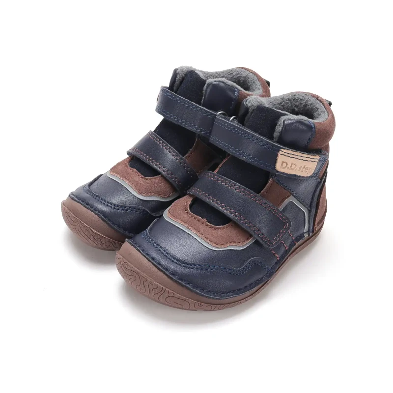 D.D. Step - Trzewiki  Dziecięce Ocieplane Barefoot A116-62911A Chocolate - bubutik.pl
