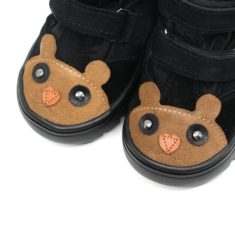 Mrugała - Trzewiki Dziecięce Wodoodporne Ocieplone Andy Bear Black - bubutik.pl