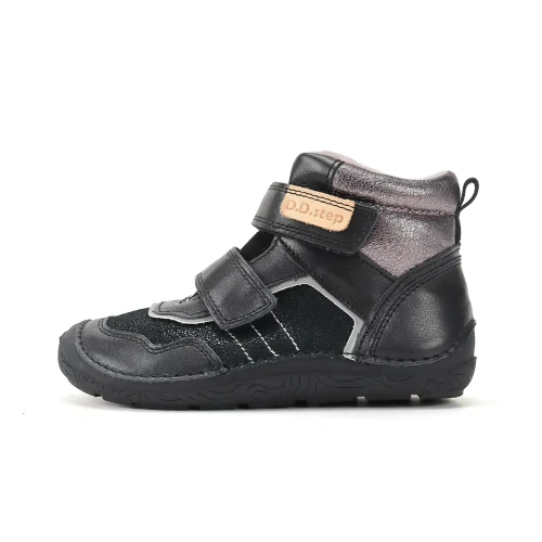 D.D. Step - Trzewiki  Dziecięce Ocieplane Barefoot A116-62911CL  Black