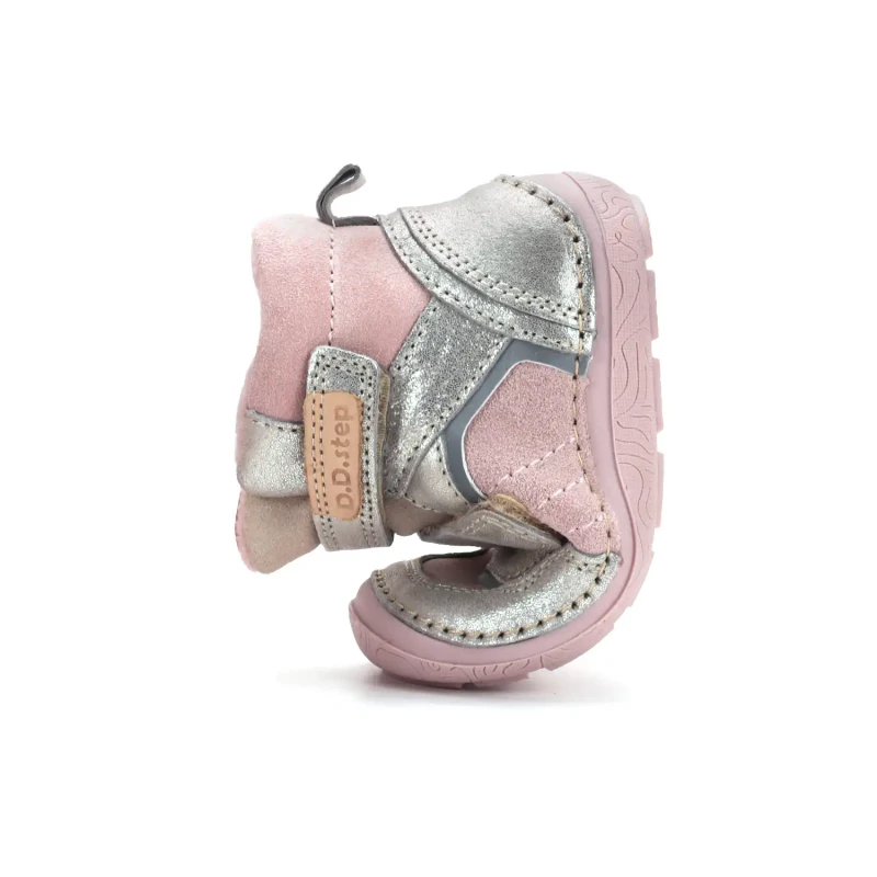 D.D. Step - Trzewiki  Dziecięce Ocieplane Barefoot A116-62911D Champagne - bubutik.pl