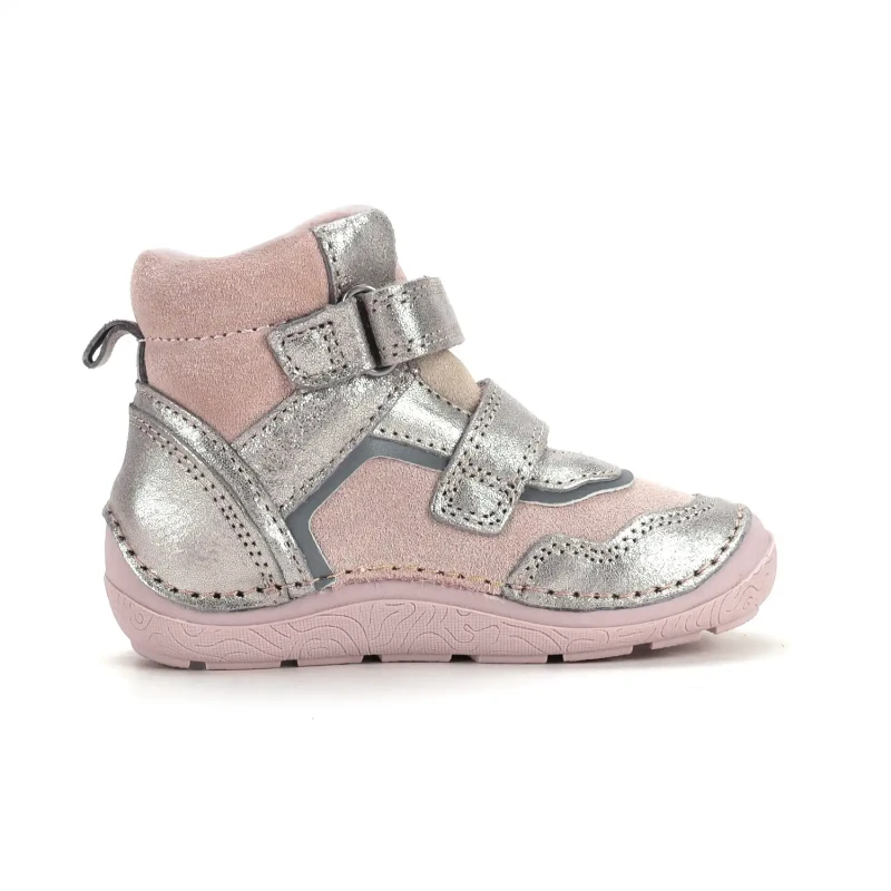D.D. Step - Trzewiki  Dziecięce Ocieplane Barefoot A116-62911D Champagne - bubutik.pl