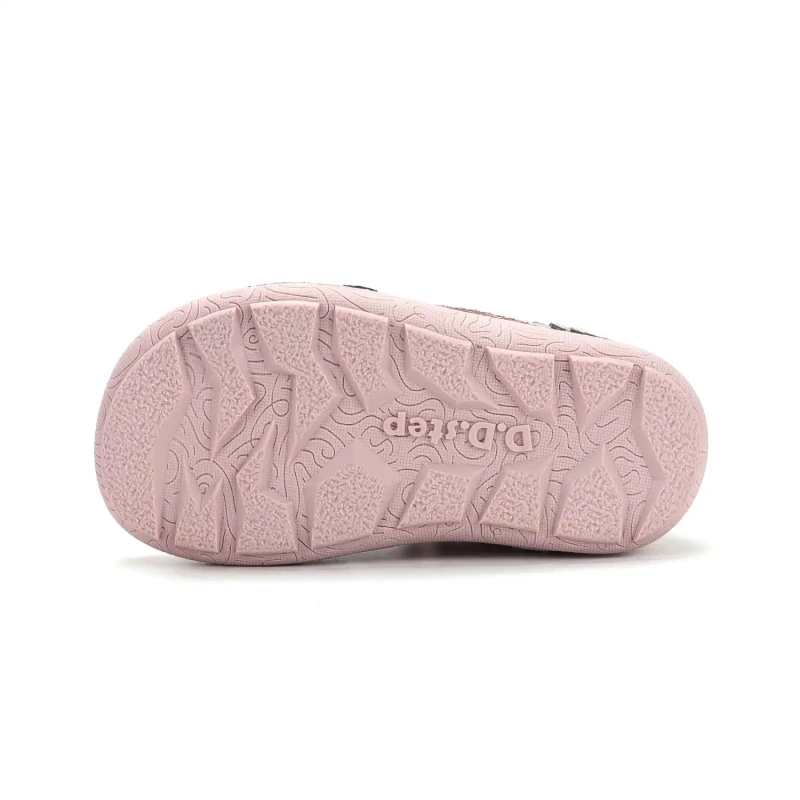 D.D. Step - Trzewiki  Dziecięce Ocieplane Barefoot A116-62911D Champagne - bubutik.pl