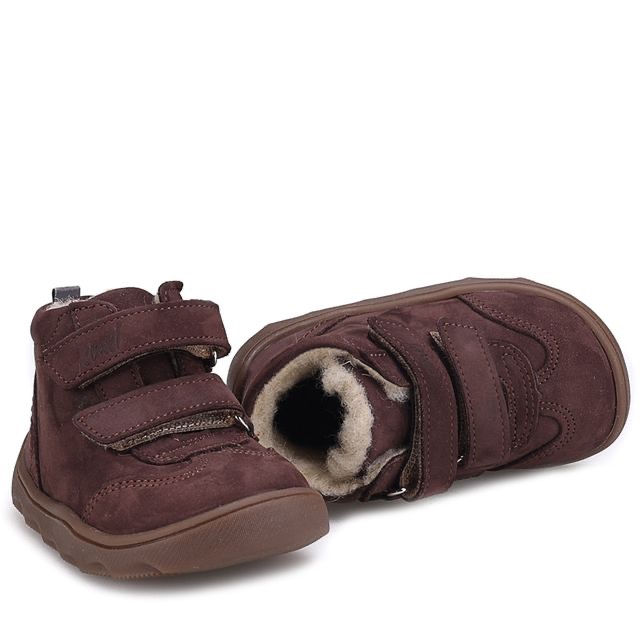 Emel - Trzewiki Zimowe Barefoot Z Membraną Wodoodporną Kodiak EV 2725D-7 Brąz - bubutik.pl