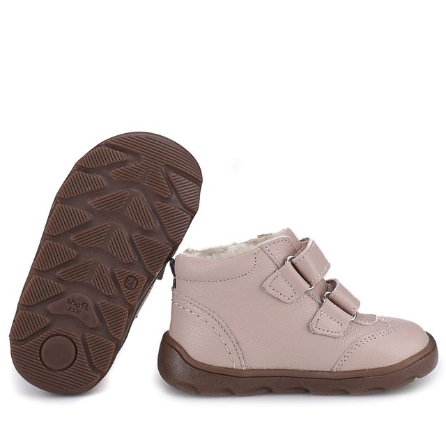Emel - Trzewiki Zimowe Barefoot Z Membraną Wodoodporną Kodiak EV 2725D-5 Kremowe - bubutik.pl