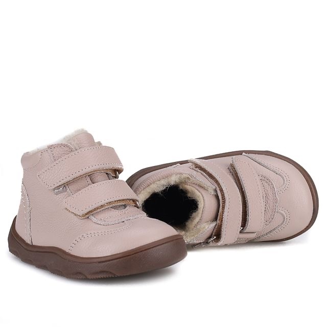 Emel - Trzewiki Zimowe Barefoot Z Membraną Wodoodporną Kodiak EV 2725D-5 Kremowe - bubutik.pl