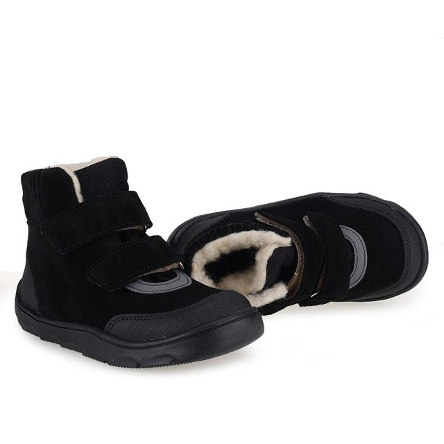 Emel - Trzewiki Zimowe Barefoot Z Membraną Wodoodporną  EV 2816A-2 Czarne - bubutik.pl