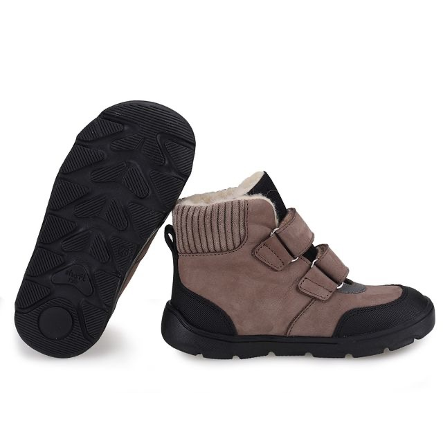 Emel - Trzewiki Zimowe Barefoot Z Membraną Wodoodporną EV 2816A-4 Beżowe - bubutik.pl