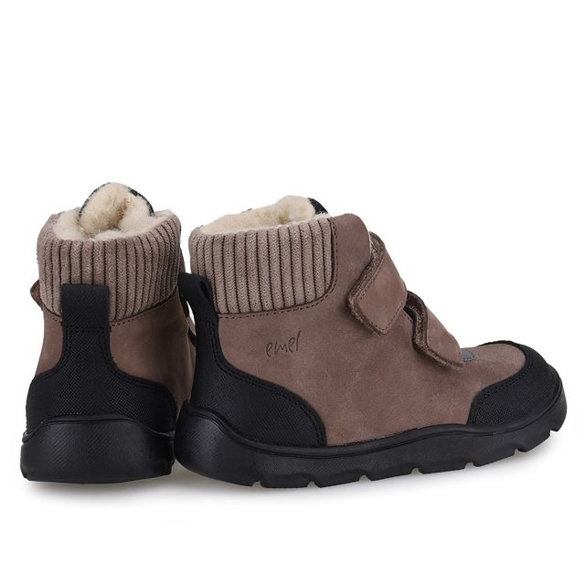 Emel - Trzewiki Zimowe Barefoot Z Membraną Wodoodporną EV 2816A-4 Beżowe - bubutik.pl
