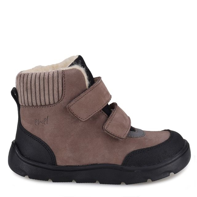 Emel - Trzewiki Zimowe Barefoot Z Membraną Wodoodporną EV 2816A-4 Beżowe - bubutik.pl