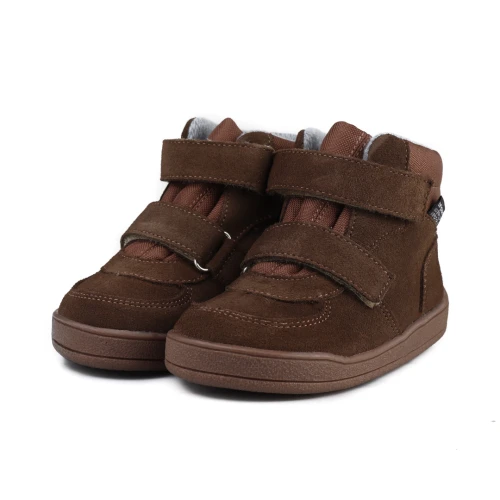 Mido - Ocieplane Trzewiki Dziecięce Wodoodporne Barefoot Cocoa Brąz 62-16/72-16 