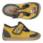 3F Bar3foot - Kapcie Barefoot Dziecięce E-TEXAS 2BE8/7R Honey Koparka 