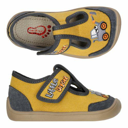3F Bar3foot - Kapcie Barefoot Dziecięce E-TEXAS 2BE8/7R Honey Koparka 