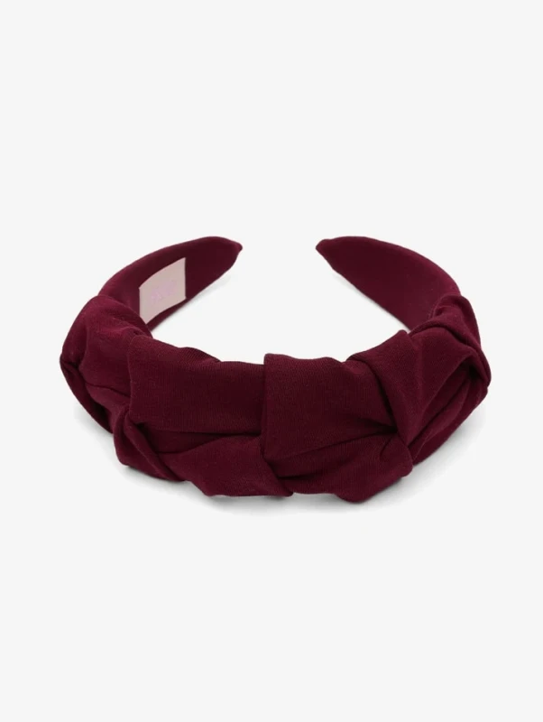 Ul&Ka - Opaska do włosów Marszczulka Merlot Regular - bubutik.pl