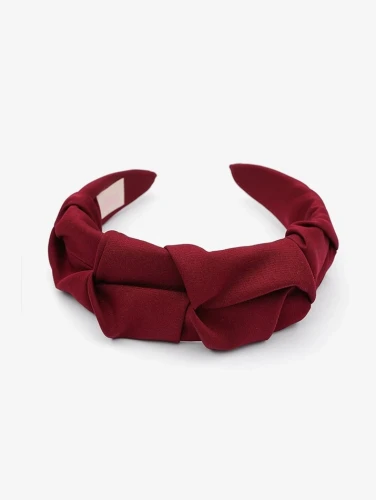 Ul&Ka - Opaska do włosów Marszczulka Elegant Bordo Regular