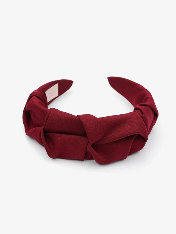 Ul&Ka - Opaska do włosów Marszczulka Elegant Bordo Regular - bubutik.pl
