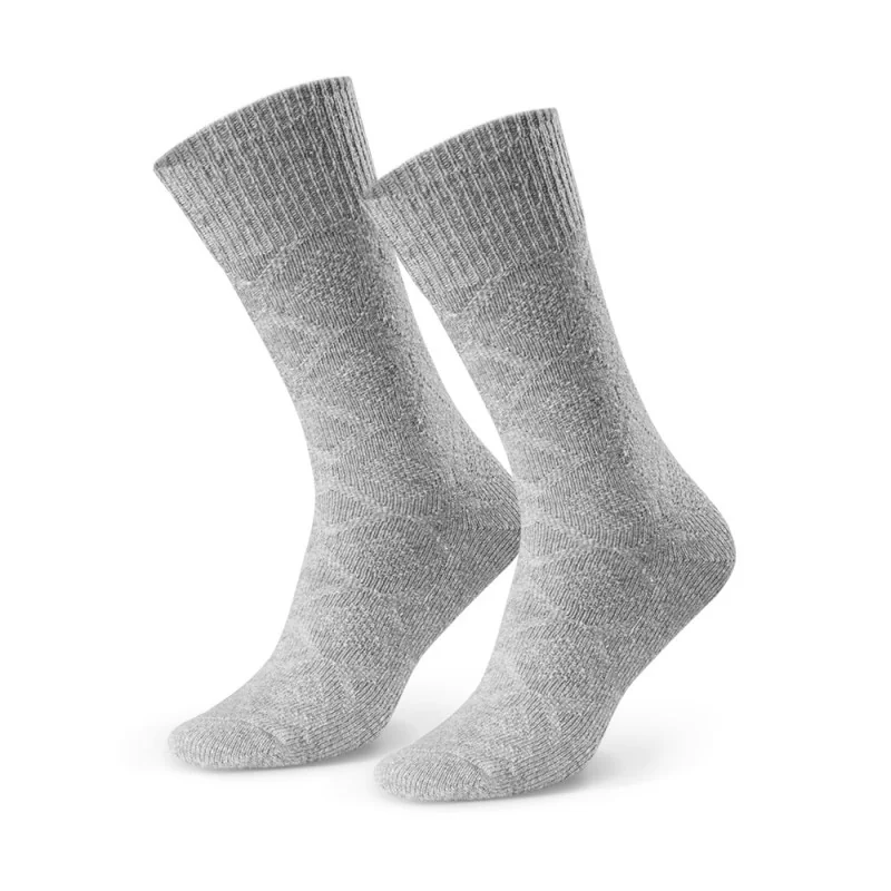 Steven - Skarpetki Wełniane Dla Dorosłych Romby Szare - bubutik.pl