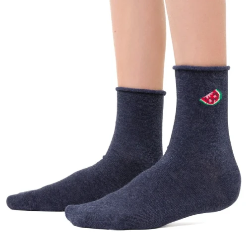 Steven - Skarpetki Bawełniane Jeans Arbuz