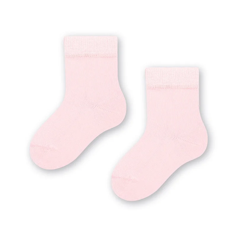 Steven - Skarpetki Bawełniane Róż Gładkie -bubutik.pl